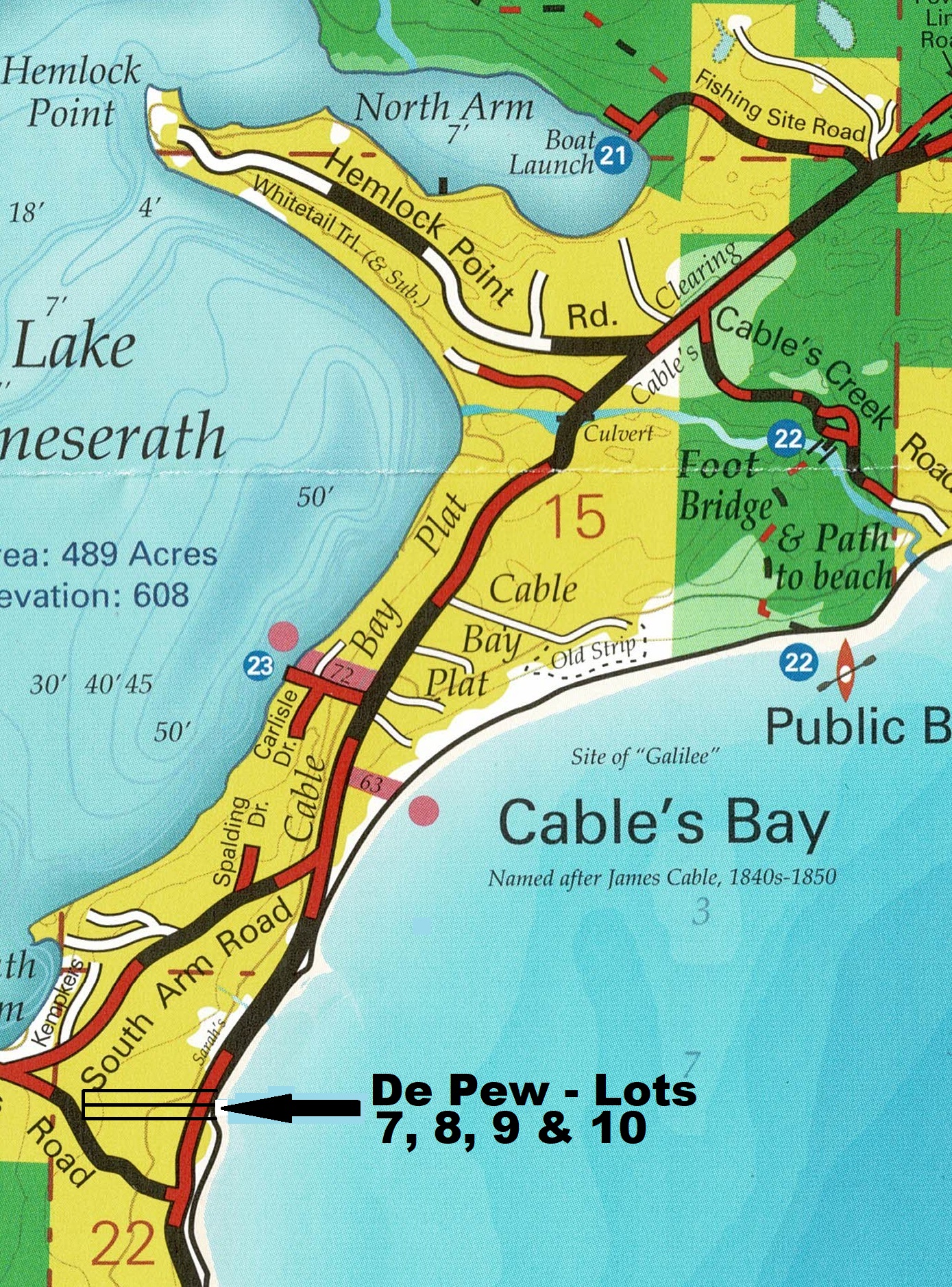 De Pew Location 2 De Pew – Lots 7, 8, 9 & 10 of Cables Bay