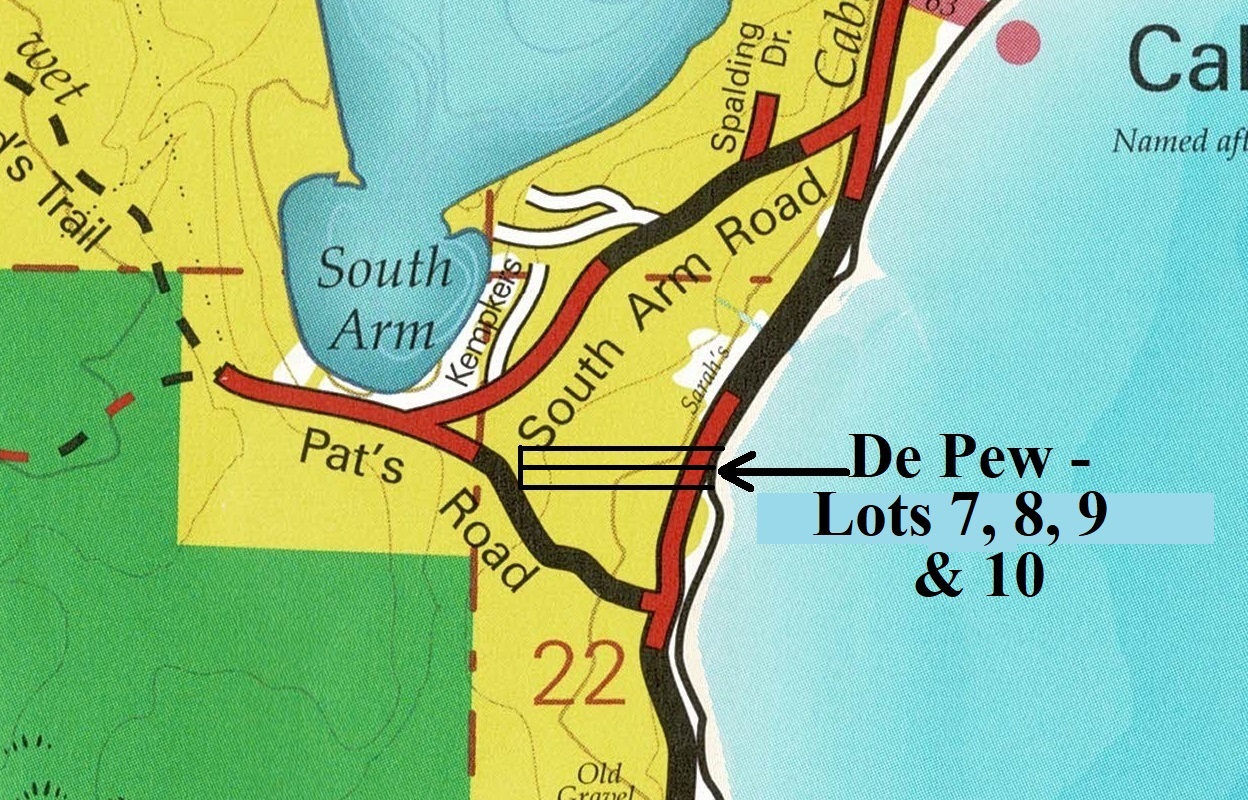 De Pew Location De Pew – Lots 7, 8, 9 & 10 of Cables Bay