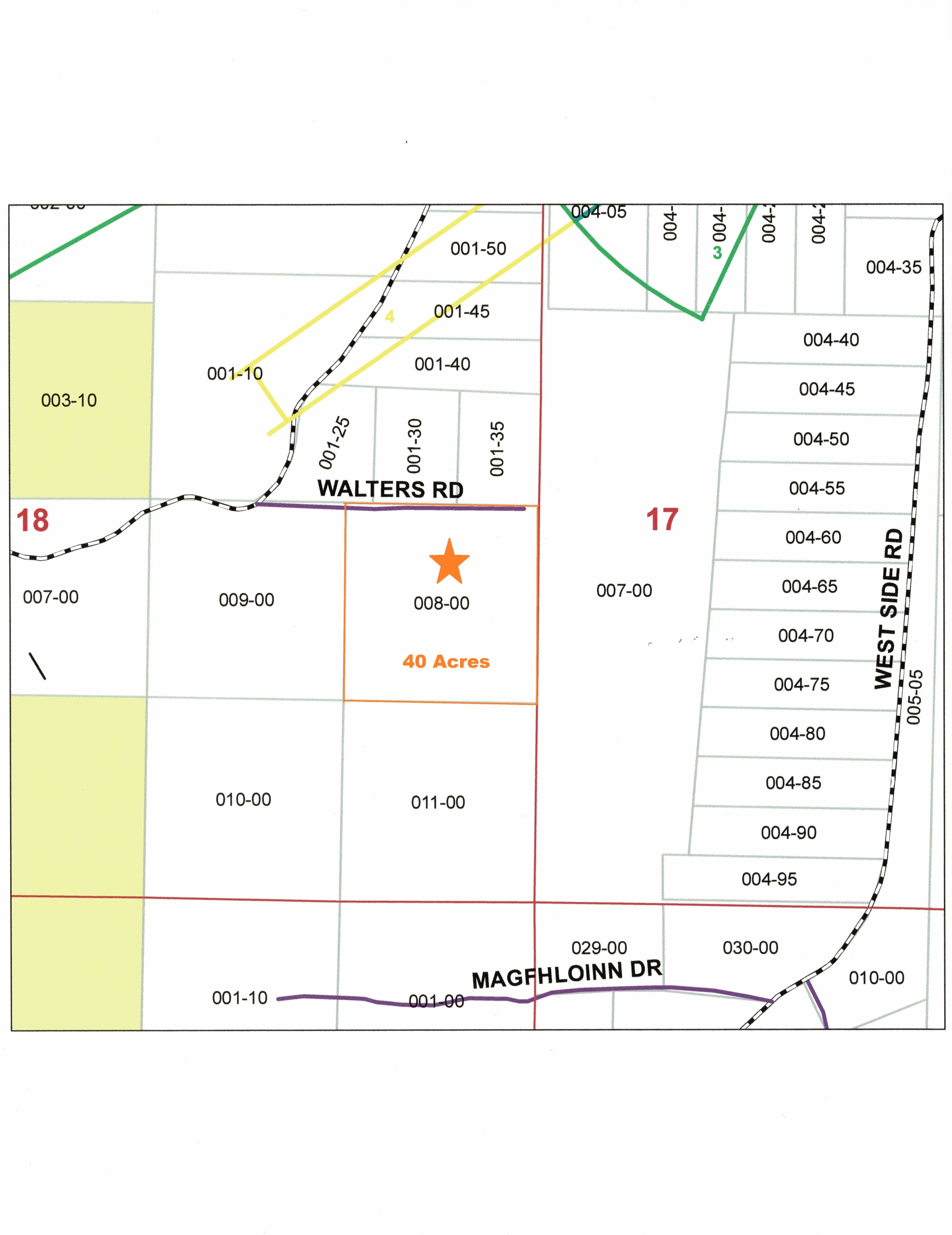 Zoning Anderson – 40 Acres Sec 18 T38N R10W – Walter’s Road (Pvt)