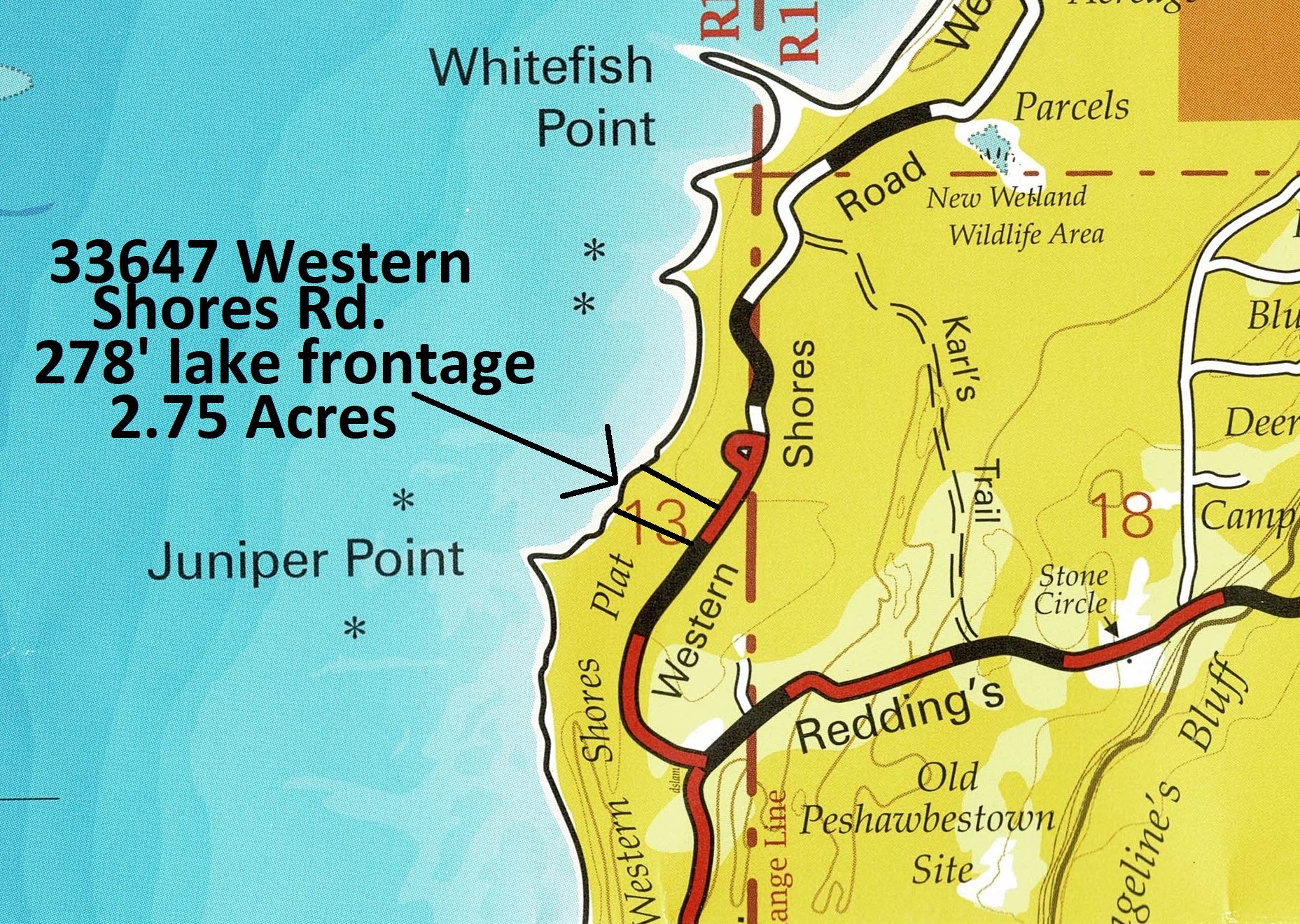 Smith Western Shores location map 33647 Western Shores Rd. – Lot 3 Western Shores Plat