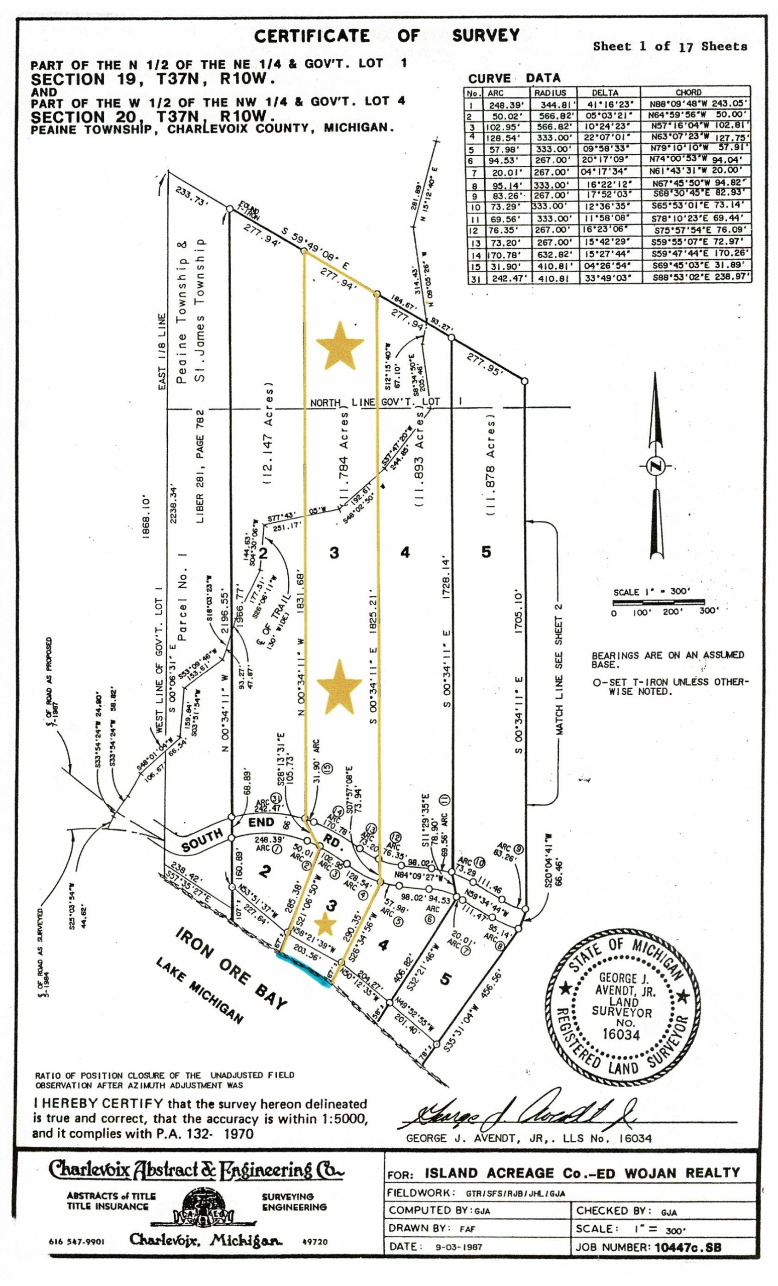 Survey – Karty Parcel 3 Beautiful Iron Ore Bay Lakefront Acreage Parcel