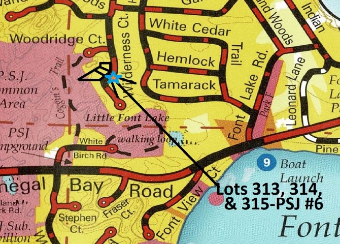 Wilderness Ct. – PSJ lots – 313, 314, and 315
