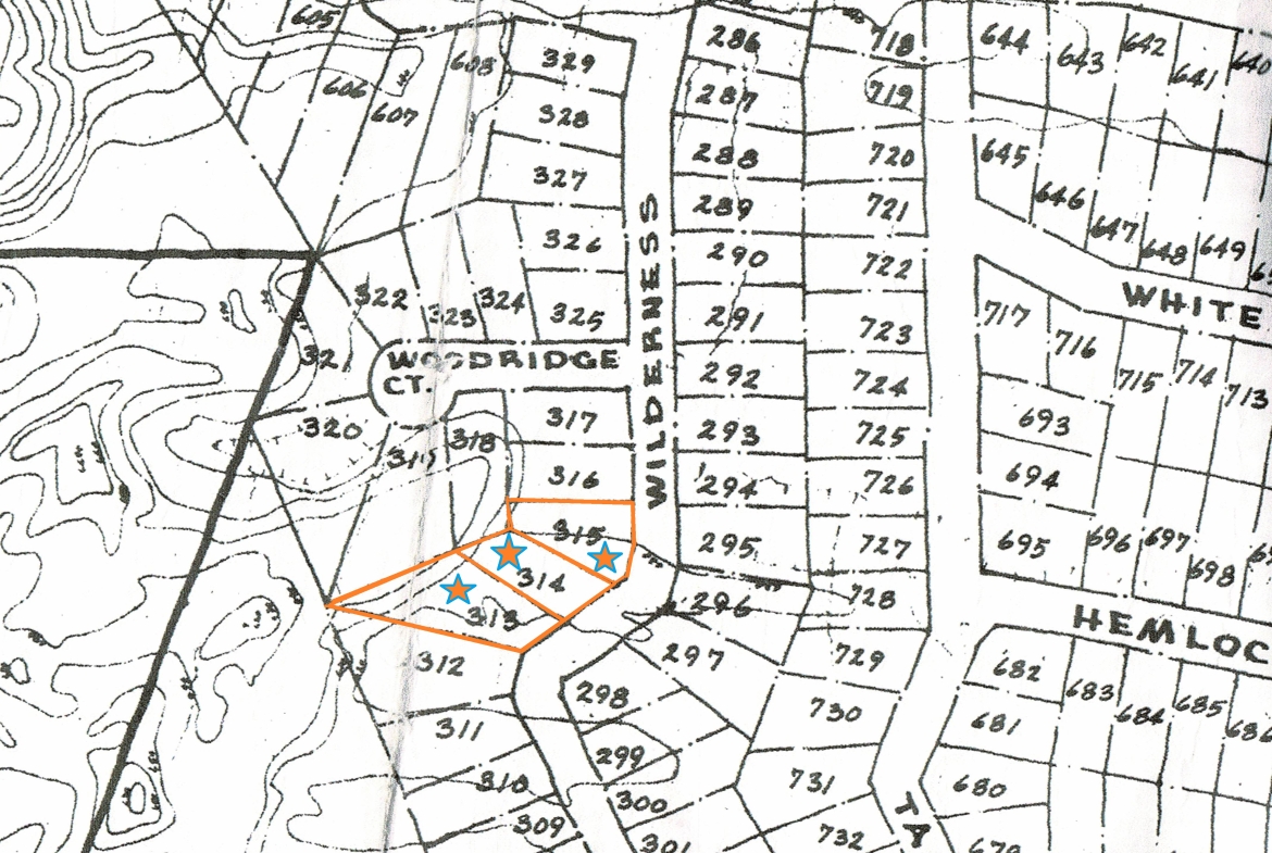 Wilderness Ct. – PSJ lots – 313, 314, and 315
